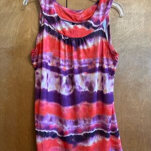 New Directions Pink and Purple Sleeveless Tank Top Size M